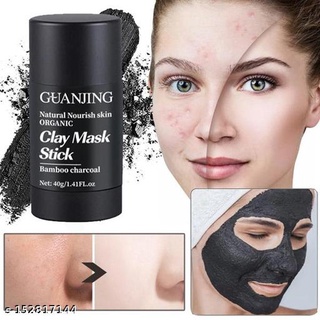 guanjing bamboo clay mask stick 40g. มาส์กโคลนถ่านไม้ไผ่ลดสิวเสี้ยน 038