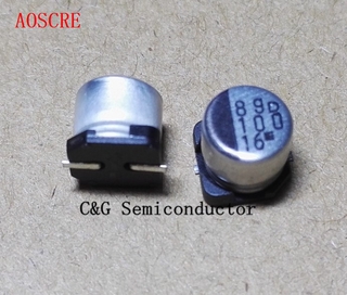 ตัวเก็บประจุอลูมิเนียมไฟฟ้า 16V 100UF 100UF/16V 6.3X5.4 มม. SMD 100 ชิ้น