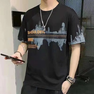 เสื้อทีเชิร์ตเสื้อยืดคอกลมแฟชั่น (แขนสกรีน/สมาย