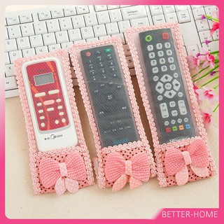 ตกแต่งรีโมทคอนโทรล ซองใส่รีโมตคอนโทรล ประดับโบว์ มุ้งมิ้ง น่ารัก Remote control cover