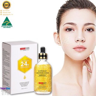 THERA LADY Australian 24K Pure Gold Ampoule 100ml. เซรั่มทองคำบริสุทธิ์ช่วยลดริ้วรอยปรับผิวหน้ากระจ่างใสสูตรเข้มข้นพิเศษ