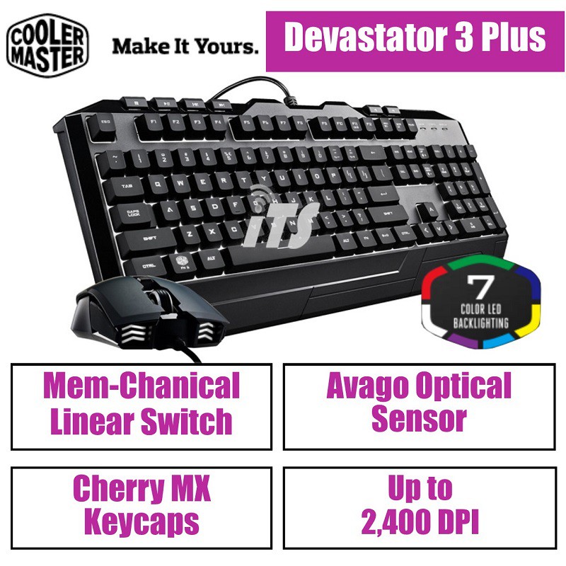 Cooler Master DevaStator 3 Plus เมาส์คีย์บอร์ดเล่นเกม RGB Combo