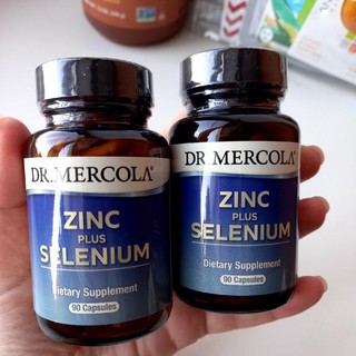 แท้นำเข้าUSA  Dr. Mercola, Zinc Plus Selenium, 90 Capsules