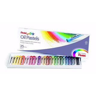 สีชอล์ค 25 สี Pentel Oil Pastels