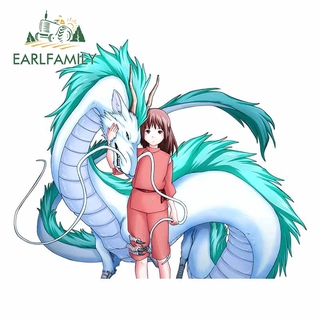 Earlfamily สติกเกอร์ ลายการ์ตูนอนิเมะ Spirited Away 13 ซม. x 10.6 ซม. สําหรับติดตกแต่งรถยนต์ JDM SUV RV