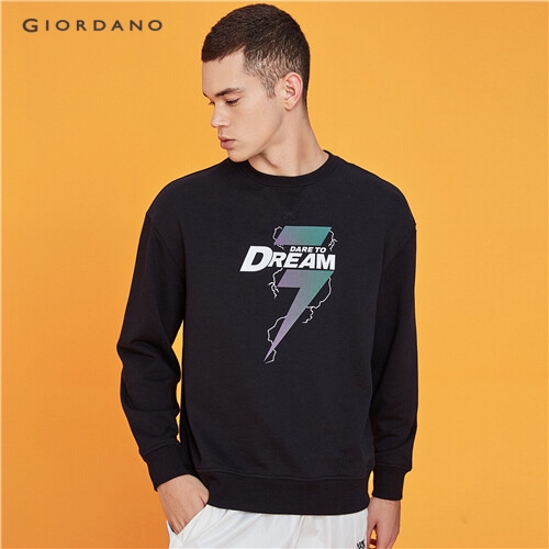 GIORDANO MEN Printed crewneck sweatshirt 91099783