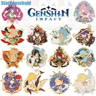 Genshin impact Badge Metal Genshin impact Raiden Shogun Hutao childe mona lumine Genshin impact เข็มกลัดของขวัญ