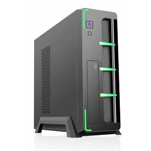 VENUZ Slim micro ATX computer case 103B Black/Green ราคาถูกที่สุด