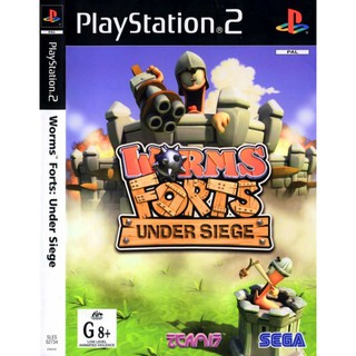 แผ่นเกมส์ Worms Forts Under Siege แผ่นCD PS2 Playstation2 คุณภาพสูง ราคาถูก