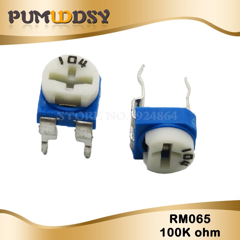 20pcs RM065 RM-065 100K โอห์ม 104 RM065-104 Trimpot Trimmer Potentiometer variable resistor