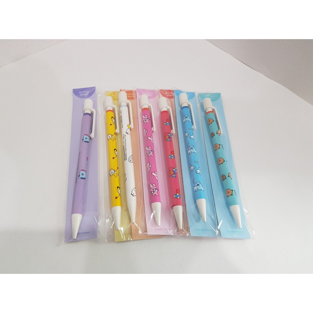 พร้อมส่ง BT21 BTS ดินสอกด ลายการ์ตูน น่ารักๆ จับถือถนัดมือ นำเข้าจากประเทศเกาหลี ของแท้ 100% จาก LIN