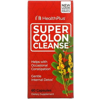 พร้อมส่ง!!! Health Plus, Super Colon Cleanse, 530 mg, 60 Capsules