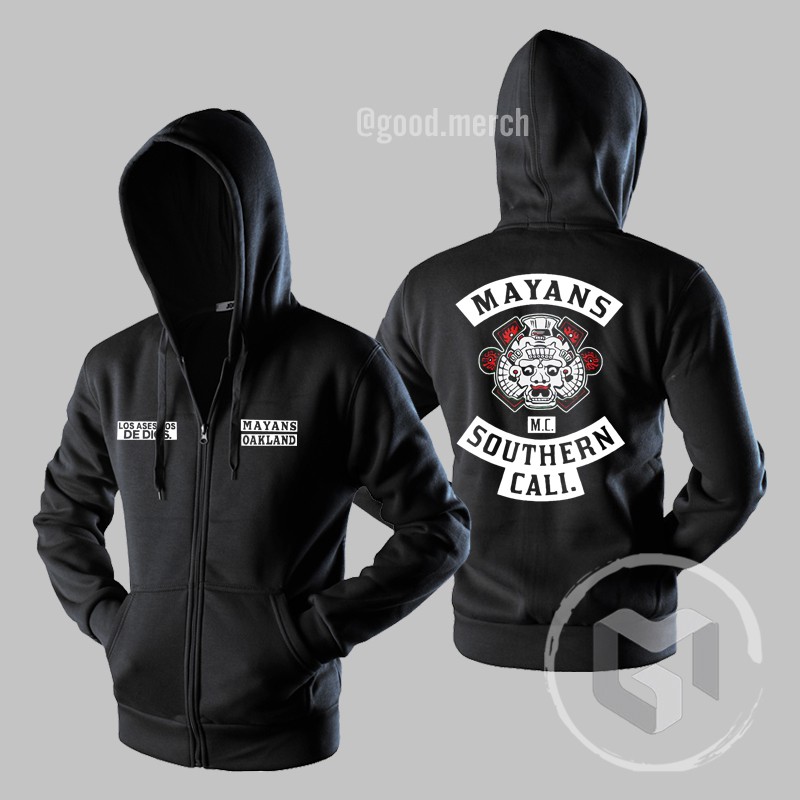 Mayans Mc Motorcycle Club Hoodie Jacket L2YU | Shopee Thailand