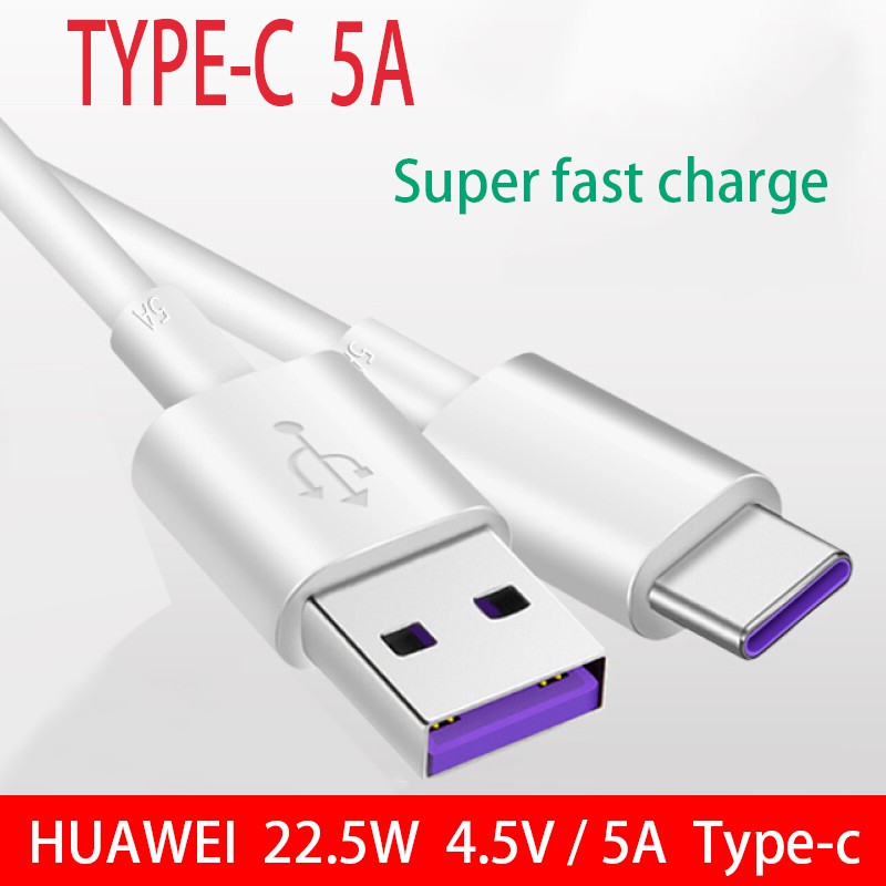 D'origine Huawei HW-050450E0 5A + usb C Câble charge type C Y7 Prime,Nova 2 plus