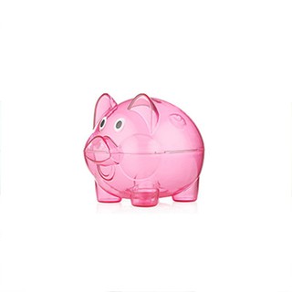 กระปุกออมสินพลาสติกใสรูปหมู Piggy Bank