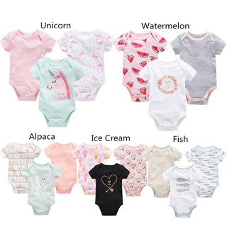 3 pieces baby rompers short sleeve cartoon newborn clothing baby boys girls pure cotton hot sale infant jumpsuit kids clothing set