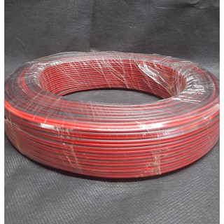 สายลำโพง 60 เมตร (สีดำ/แดง) SPEAKER WIRE สายลำโพง ใช้กับเครื่องเสียงบ้าน และรถยนต์ (1 ชิ้น)