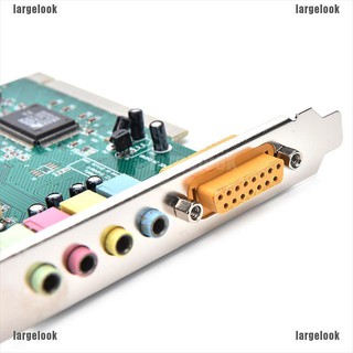 Largelook การ์ดเสียง MIDI 3D PCI 4 ช่อง 5.1 สําหรับ PC Windows XP 7 8 10