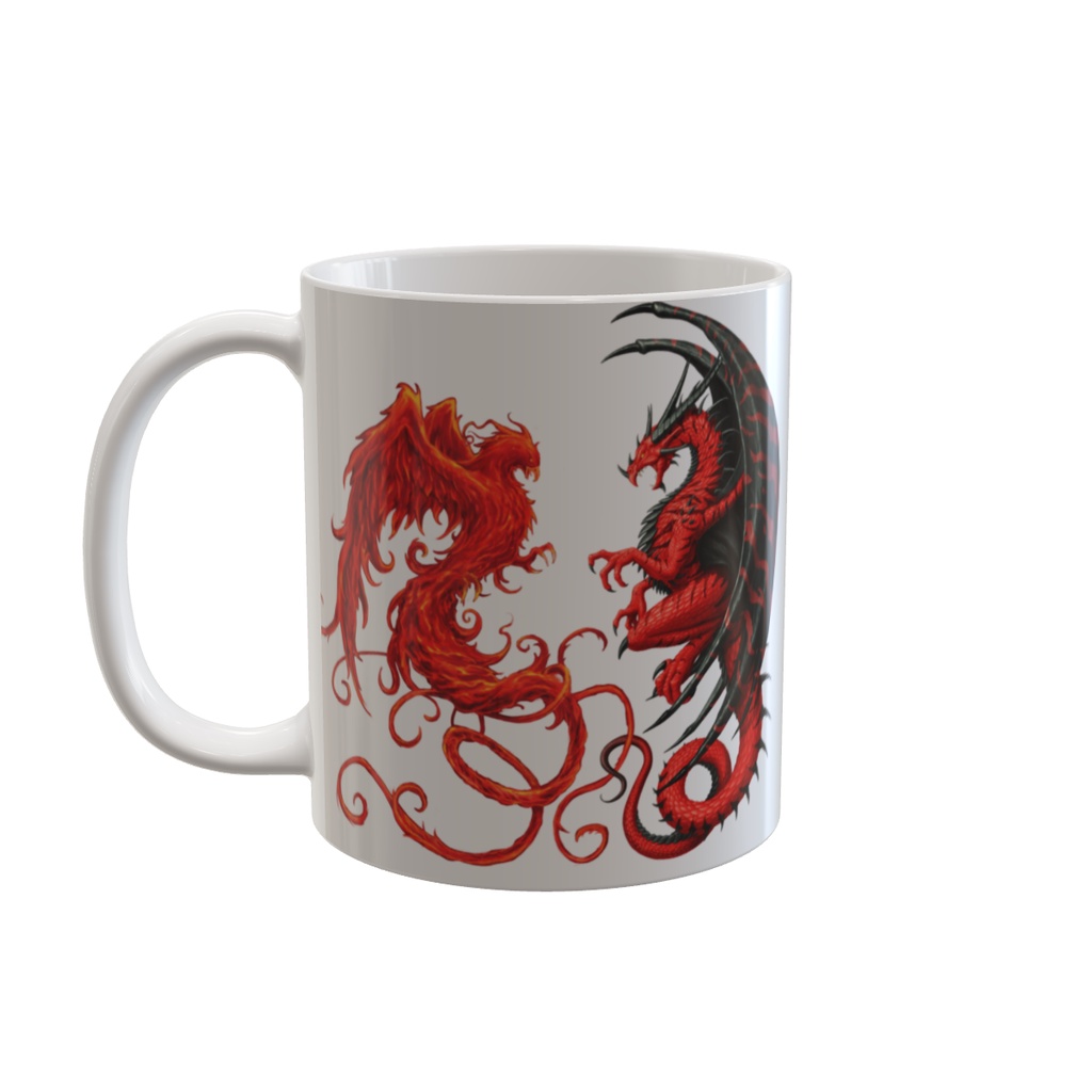 แก้วมัค Phoenix vs Dragon Motif