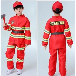 ชุดดับเพลิงเด็ก 🚒 ปืนฉีดน้ำ fire fighter suit for kids ชุดอาชีพเด็ก ชุดนักดับเพลิงเด็ก เสื้อนักดับเพลิงเด็กภาค