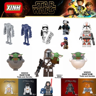 8Pcs Star Wars Minifiguren Bausteine Spielzeug Rey Finn Kylo Ren Yoda XMAS GIfts 
