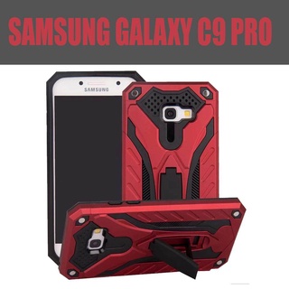 ACT เคส  Samsung C9 Pro / ซี 9 โปร  รุ่น Transformer Series ชนิด ฝาหลังมีขาตั้ง กันกระแทก  ด้านนอก แ