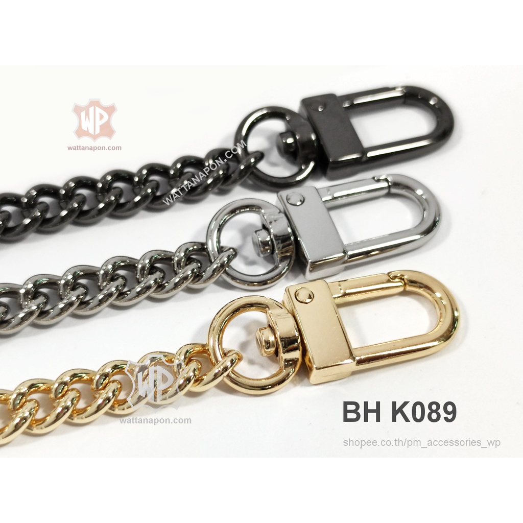 BH K089 สายกระเป๋าโซ่พร้อมตะขอ ยาว 60ซม.,110ซม.,120ซม.,130ซม Metal Chain Crossbody/Shoulder/Handle Strap Replacement ราคา ถูกที่สุด ดีลบีเคเค แกลเลอรีภาพที่ 3
