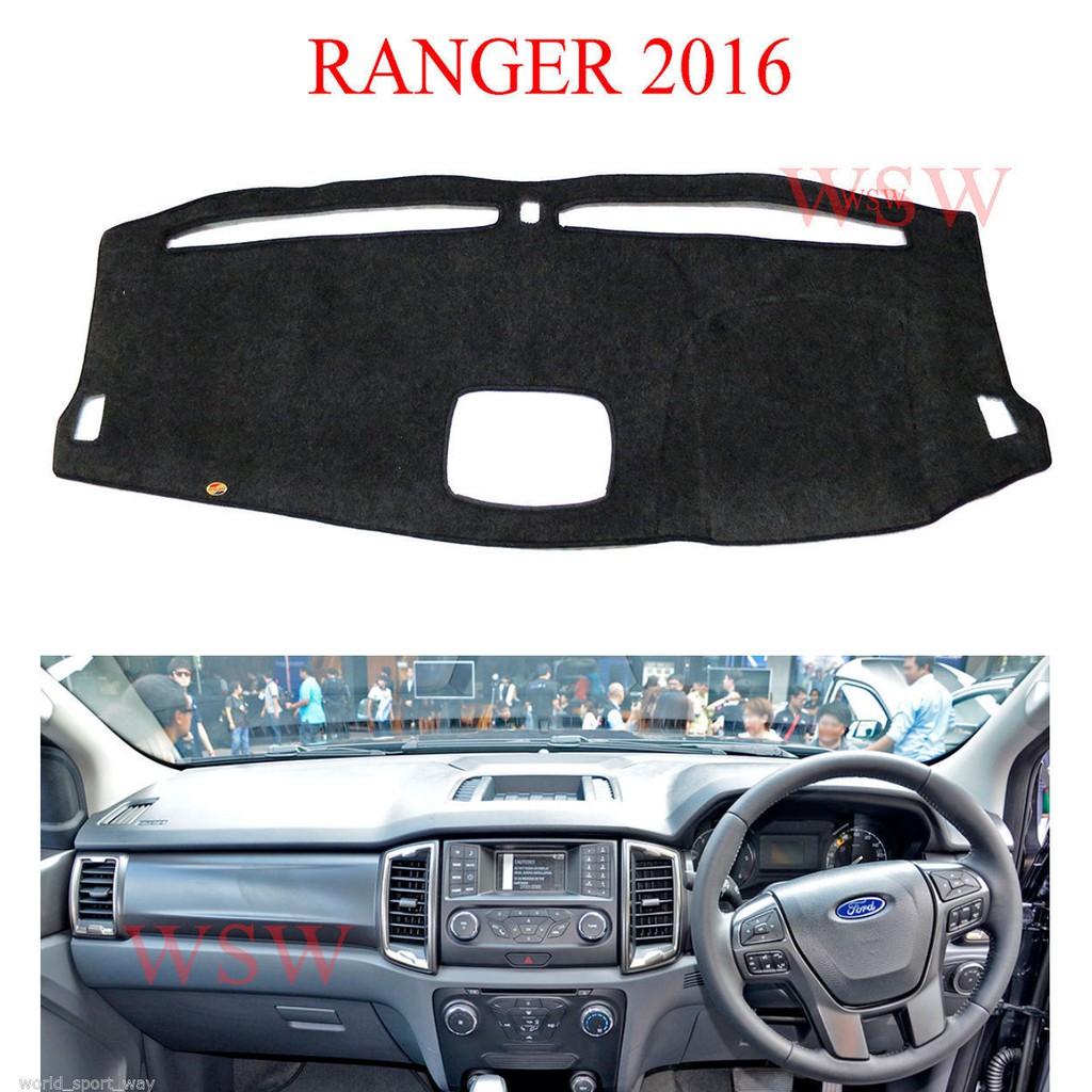 Best saller (1ชิ้น) พรมปูคอนโซลหน้ารถ ฟอร์ด เรนเจอร์ รุ่น XLT, FX4 ปี 2015-2018 รุ่นมีหลุม Ford All New Ranger พรมหน้ารถ พรมปูคอนโซล อะไหร่รถ ของแต่งรถ auto part คิ้วรถยนต์ รางน้ำ ใบปดน้ำฝน พรมรถยนต์ logo รถ โลโก้รถยนต์