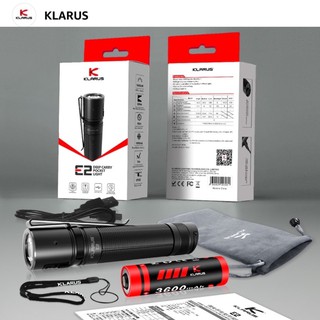 Klarus E2 1600LMS 9025CD 190M EDC Flashlight