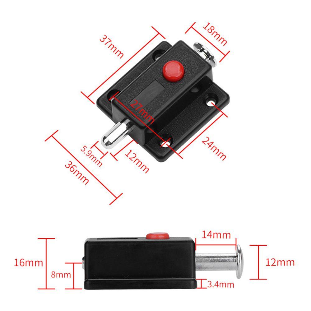 Maile 10PCS Solid Door Latch Spring Safety Button ล็อคสลักอัตโนมัติ
