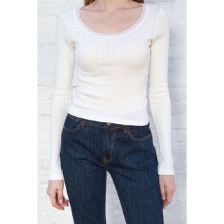 PREORDER พรีออเดอร์ ของแท้ BRANDY MELVILLE McKenna LACE LONG SLEEVE TOP