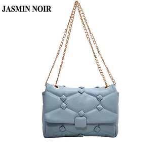 Jasmin NOIR กระเป๋าสะพายข้าง หนัง PU แต่งสายโซ่ สําหรับผู้หญิง