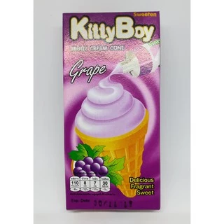 คิตตี้บอย Kitty Boy ขนมของเด็กวัยเก๋า ครีมแอนด์โคน ฟรุตตี้ครีมโคน ยังไม่ลองต้องลองเลย ขนมย้อนวันวาน