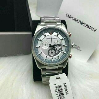 Emporio Armani รุ่น AR6036 Sportivo Men Watch Stainless Strap Silver