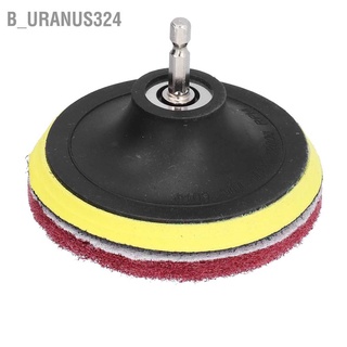 B_uranus324 7PCS Drill Brush Attachment Power Scrubber Scouring Pad Cleaning Tools for Home Kitchen Bathroom