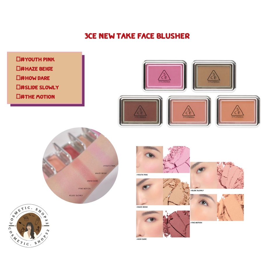 3CE New Take Face Blusher 4.5g ทรีซีอี บลัชออน