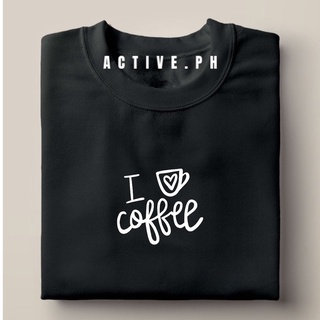 เสื้อวินเทจชาย - I HEART COFFEE เสื้อแถลงการณ์ด้านสุนทรียศาสตร์ที่เรียบง่ายขนาดใหญ่/เสื้อเชิ้ต/เสื้