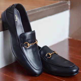 702 2n1 Horsebit Matt Black Loafer