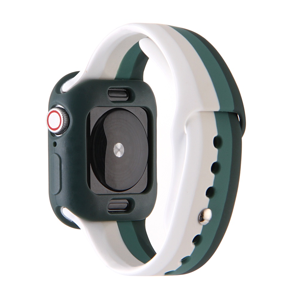 สายสำหรับนาฬิกา Apple Watch สีเขียว ไล่สี งานPREMIUM  เนื้อสายไม่บาง สีคม ความหนาใกล้เคียงกับของแท้ WURI