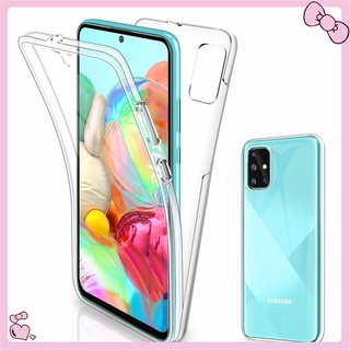 Samsung Galaxy M02 M31 M30S M21 M40S M30 M10 เคสโทรศัพท์ใส สองด้าน กันกระแทก ป้องกันเต็มรูปแบบ นิ่ม