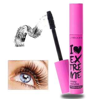 I LOVE EXTREME Essence มาสคาร่า กันน้ํา หนา ยาว หัวแปรงซิลิโคน สีชมพู