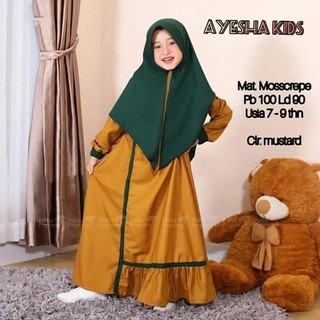 โมเดลเสื้อผ้าเด็กมุสลิม Ayesha Syari KIDS BO Gamis Shari สําหรับเด็ก 7-9 ปี 2020