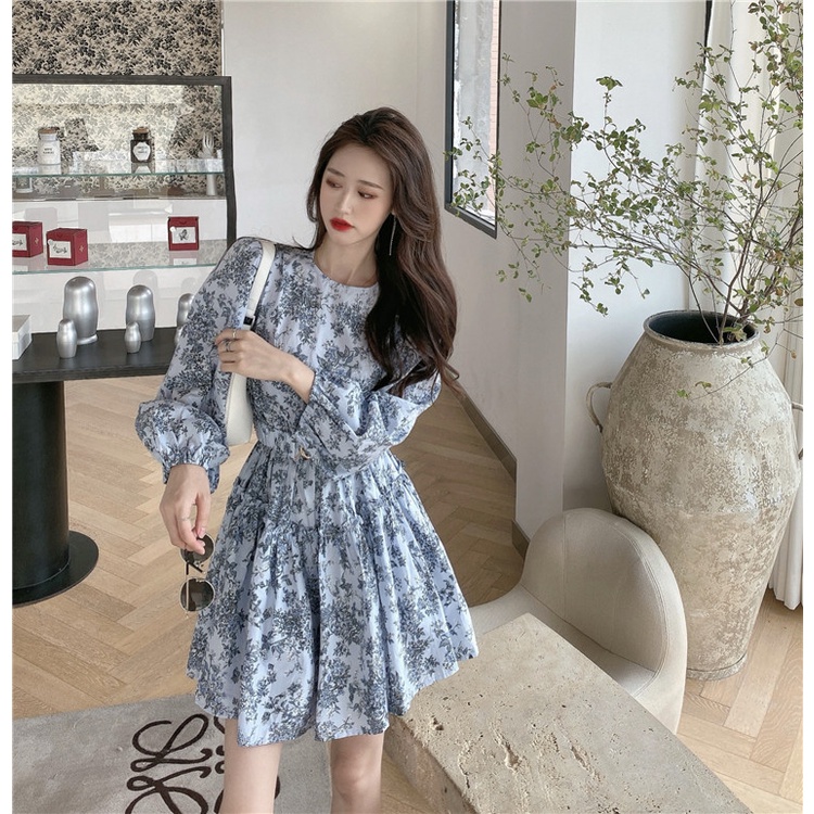 F0990🔥พร้อมส่ง🔥 ส่งไว ทันใจ ร้านคนไทยค่ะ ❤️ มินิเดรสผ้าชีฟอง มาพร้อมดีเทลเข็มขัด หวานละมุนมากก สวยใส - รูปที่ 5