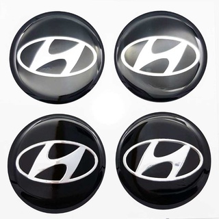 กรุณาวัดขนาดก่อนสั่งซื้อ 50mm. สติกเกอร์ Hyundai สติกเกอร์ติดดุมล้อ สติกเกอร์เรซิ่น กว้าง 50 มิล.(5เซนติเมตร) Aegether