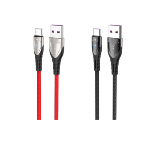 Hoco U14 Plus สายชาร์จ 5A ชาร์จเร็ว สำหรับ Lightning / Micro / Type-C Rocket Fast Charging Data Cable