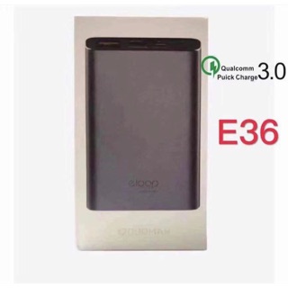 แบตสำรองEloop E-36 PowerBank 12000mAhรองรับQuickCharge3.0ของแม้100%