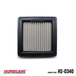 HURRICANE กรองอากาศสแตนเลส , ผ้าแดง Honda ( JazzHybrid ) HS-0340