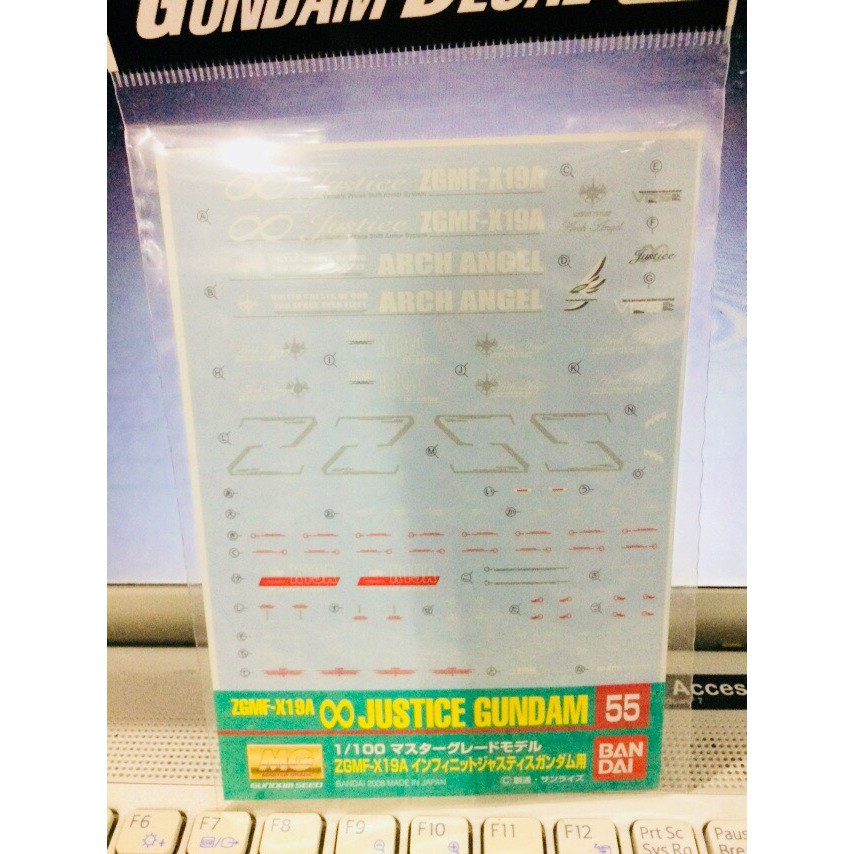 GUNDAM DECAL55 MG 1/100 INFINITE JUSTICE GUNDAM