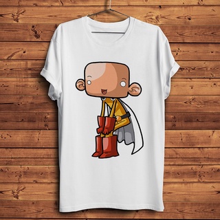 [COD]เสื้อยืดแขนสั้นลําลอง พิมพ์ลายอนิเมะ Saitama ONE PUNCH MAN สีขาว แฟชั่นฤดูร้อน สไตล์สตรีท สําหรับผู้ชาย และผู้หญิง