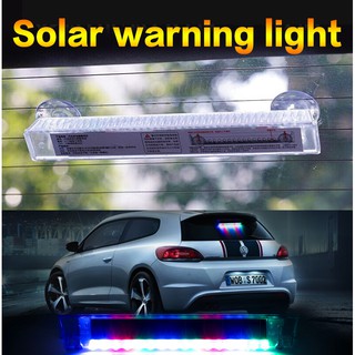 [1pcs] รถแสงไฟแฟลชป้องกันแสงหางยาวนำแสงไฟตกแต่งไฟเตือนแสงไฟแฟลช Solar warning light